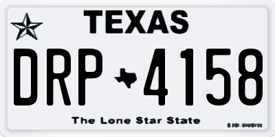 TX license plate DRP4158