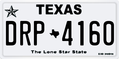 TX license plate DRP4160
