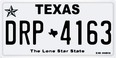 TX license plate DRP4163