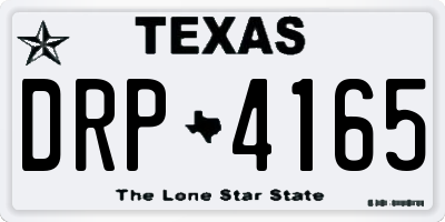 TX license plate DRP4165