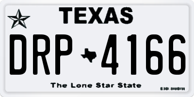 TX license plate DRP4166