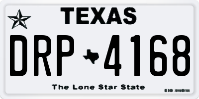 TX license plate DRP4168