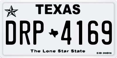 TX license plate DRP4169