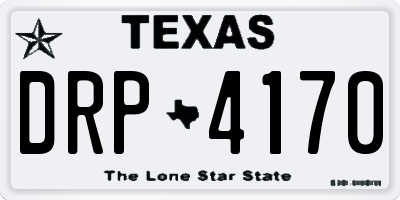 TX license plate DRP4170