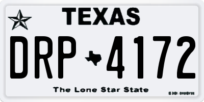 TX license plate DRP4172