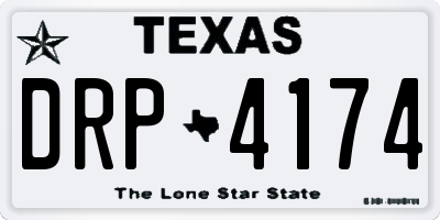 TX license plate DRP4174