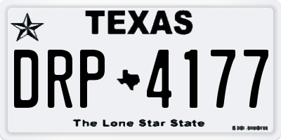 TX license plate DRP4177