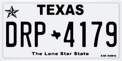 TX license plate DRP4179