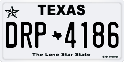 TX license plate DRP4186