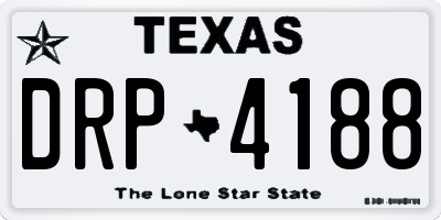 TX license plate DRP4188