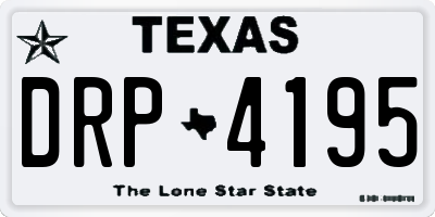 TX license plate DRP4195