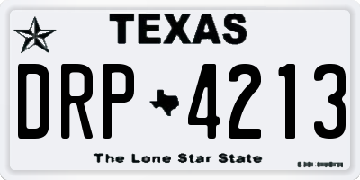 TX license plate DRP4213