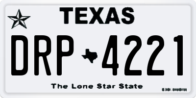 TX license plate DRP4221