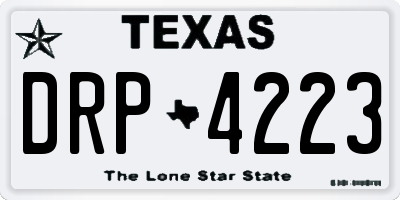 TX license plate DRP4223