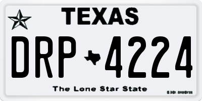 TX license plate DRP4224