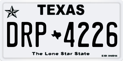 TX license plate DRP4226