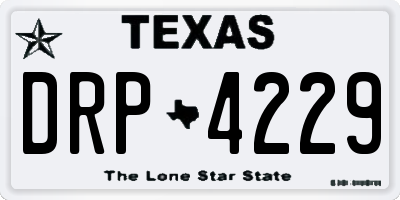 TX license plate DRP4229