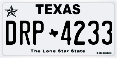 TX license plate DRP4233