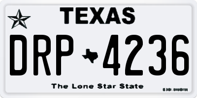 TX license plate DRP4236