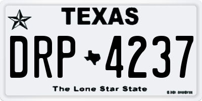 TX license plate DRP4237
