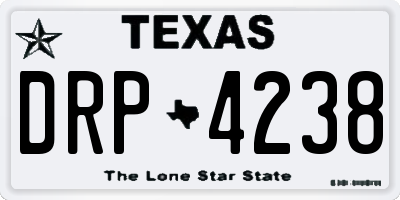 TX license plate DRP4238