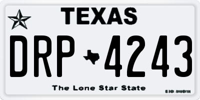 TX license plate DRP4243