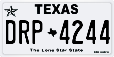 TX license plate DRP4244