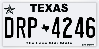 TX license plate DRP4246