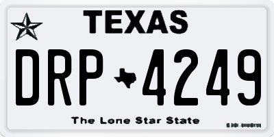 TX license plate DRP4249