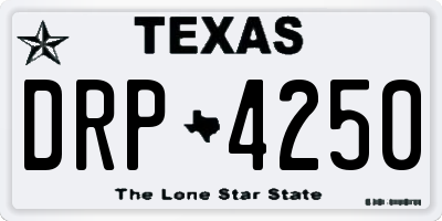 TX license plate DRP4250