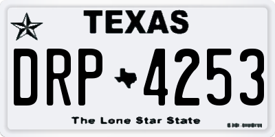 TX license plate DRP4253