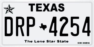 TX license plate DRP4254