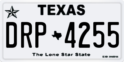 TX license plate DRP4255