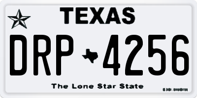 TX license plate DRP4256