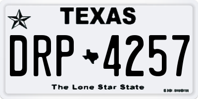 TX license plate DRP4257