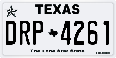 TX license plate DRP4261