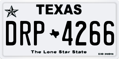 TX license plate DRP4266