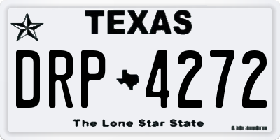 TX license plate DRP4272
