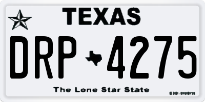 TX license plate DRP4275