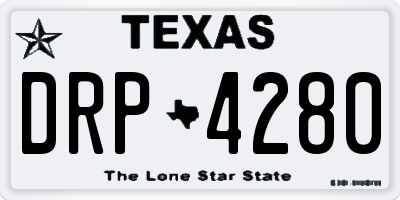 TX license plate DRP4280