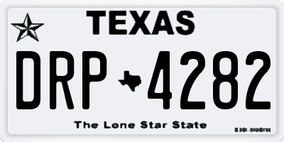 TX license plate DRP4282