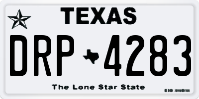 TX license plate DRP4283