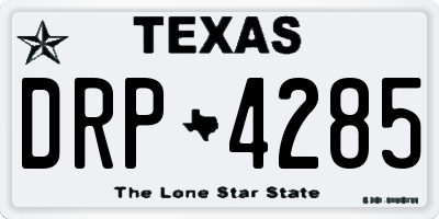 TX license plate DRP4285
