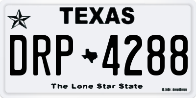 TX license plate DRP4288