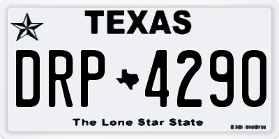 TX license plate DRP4290