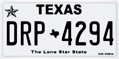 TX license plate DRP4294