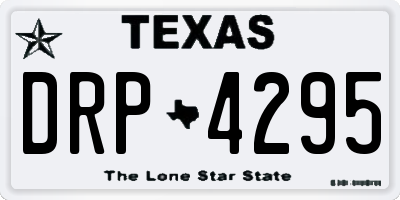 TX license plate DRP4295
