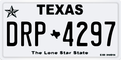TX license plate DRP4297