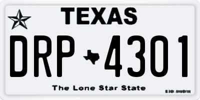 TX license plate DRP4301