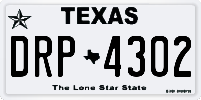 TX license plate DRP4302